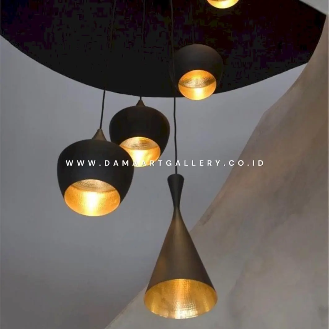Lampu gantung Kuningan Black Gold
